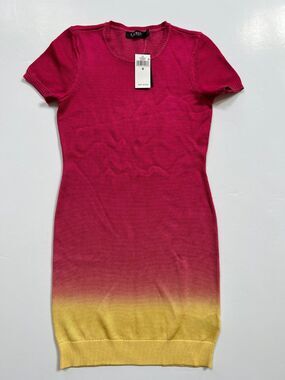 Ralph Lauren Women's Dip-Dyed Short Sleeve Jersey Dress Sz M